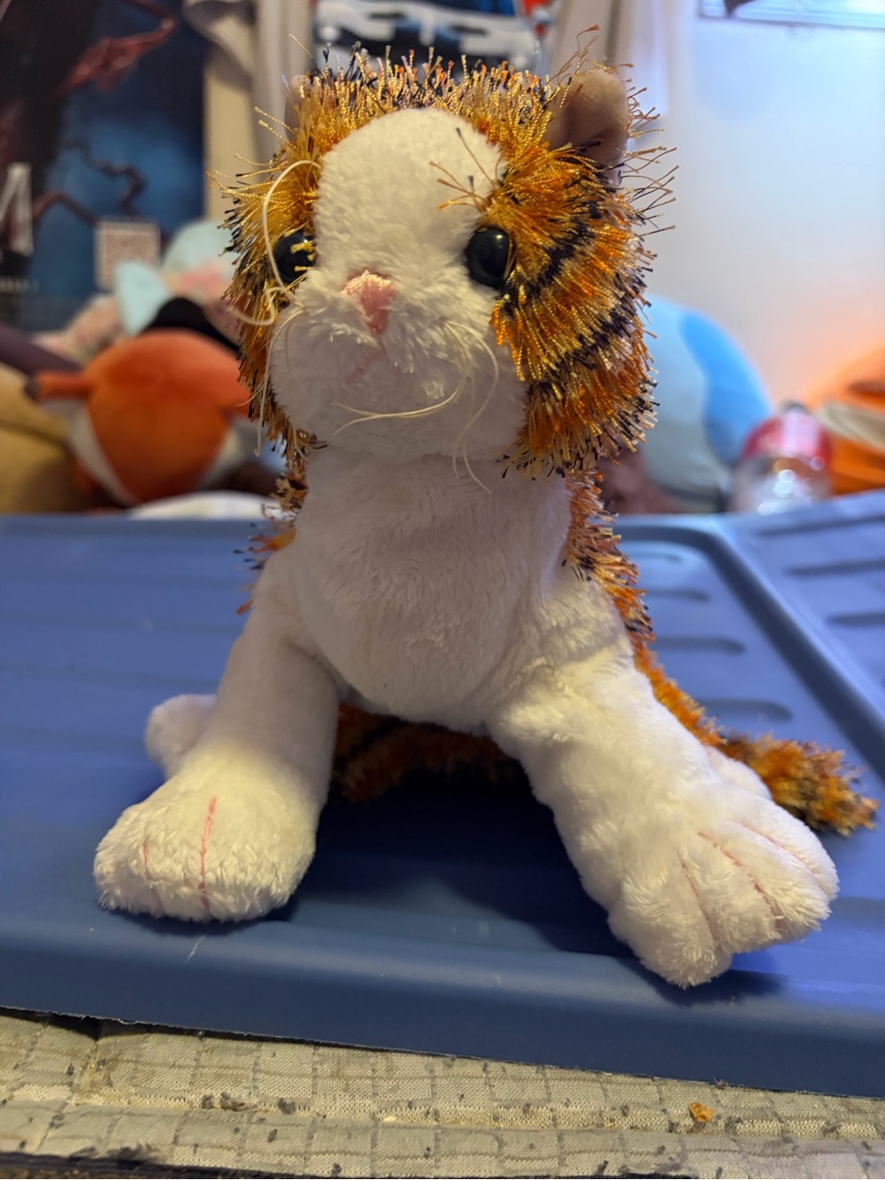 Ganz Orange Stripe Plush Cat